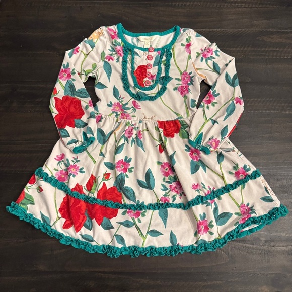 Matilda Jane Make Believe Woodland Wonders Dress Girls Size 4 Retired Floral - Picture 1 of 7